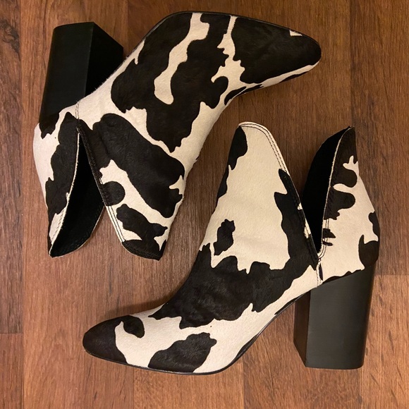steve madden cow print boots